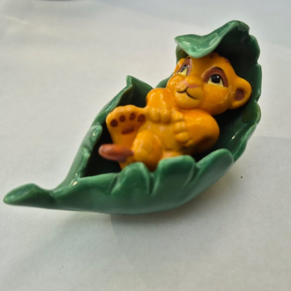 90s Disney Baby Simba Ceramic Figure Bone China